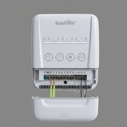 Programador WiFi de ocho salidas Rainpoint — vista 2